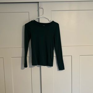 GAP long sleeve dark green shirt